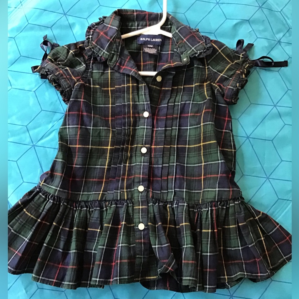 Ralph Lauren dress size 12 months tartan plaid